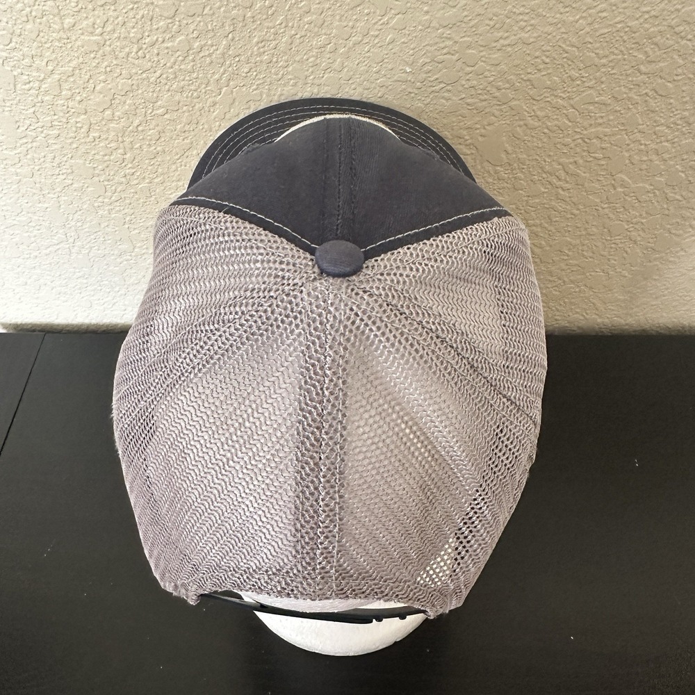 John Deere Men's Snapback Mesh Back Hat Blue Gray Embroidered Retro Logo - Picture 5 of 9